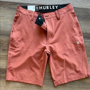 Hurley Men's Terracotta Flat Front Shorts